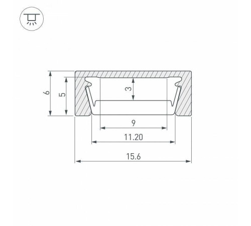 Профиль накладной Arlight MIC-M 044542