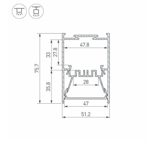 Профиль накладной Arlight ARH-LINE 044874