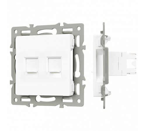 Розетка двойная RJ-12 и Ethernet RJ-45, без рамки Arlight SCT 045336