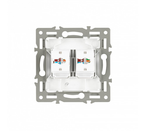 Розетка двойная RJ-12 и Ethernet RJ-45, без рамки Arlight SCT 045336
