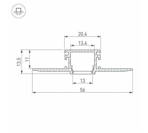 Профиль встраиваемый Arlight PDS 045497