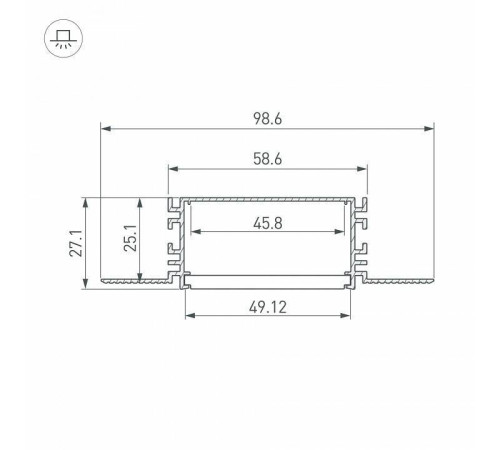 Профиль встраиваемый Arlight FANTOM 046430