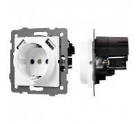 Розетка с заземлением и 2хUSB type A, без рамки Arlight SCT 049818
