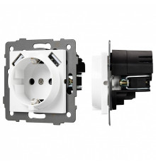 Розетка с заземлением и 2хUSB type A, без рамки Arlight SCT 049818