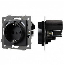 Розетка с заземлением и 2хUSB type A, без рамки Arlight SCT 049819