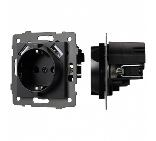 Розетка с заземлением и 2хUSB type A, без рамки Arlight SCT 049819