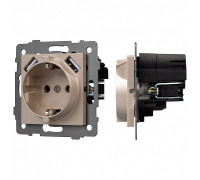 Розетка с заземлением и 2хUSB type A, без рамки Arlight SCT 049821