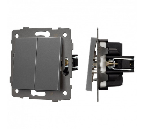 Выключатель самовозвратный двухклавишный без рамки Arlight SWT 049885