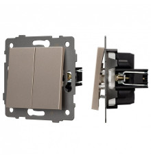 Выключатель самовозвратный двухклавишный без рамки Arlight SWT 049886