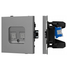 Розетка двойная Ethernet RJ-45 и со шторками, без рамки Arlight SCT-TENDO 054102