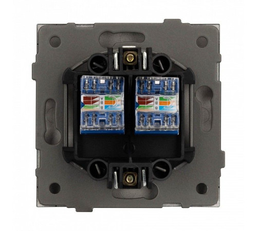 Розетка двойная Ethernet RJ-45 и со шторками, без рамки Arlight SCT-TENDO 054102