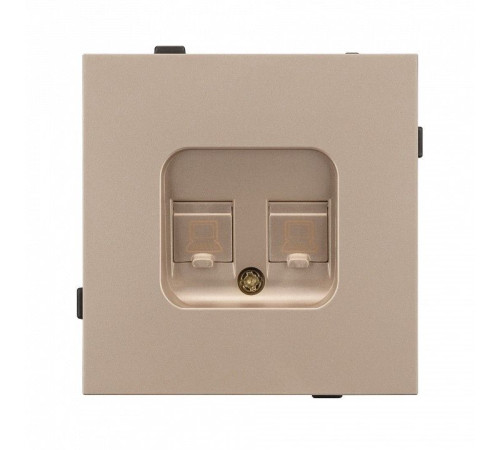 Розетка двойная Ethernet RJ-45 и со шторками, без рамки Arlight SCT-TENDO 054103