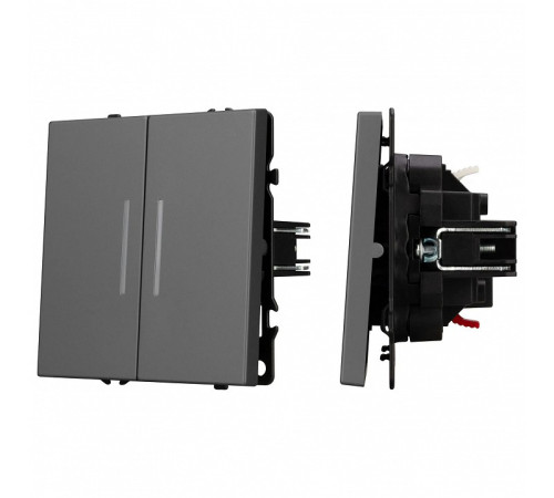 Выключатель проходной двухклавишный без рамки Arlight SWT 054269