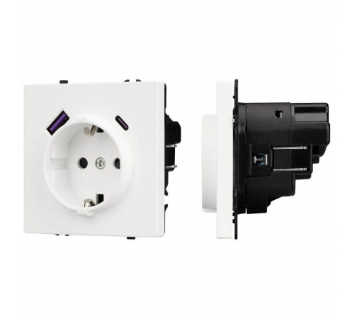 Розетка с заземлением и 2хUSB type A, без рамки Arlight SCT 054284