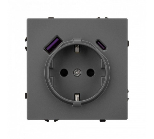 Розетка с заземлением и 2хUSB type A, без рамки Arlight SCT 054287