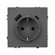 Розетка с заземлением и 2хUSB type A, без рамки Arlight SCT 054287
