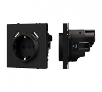 Розетка с заземлением и 2хUSB type A, без рамки Arlight SCT 054289