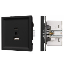 Розетка 2хUSB type A и C без рамки Arlight SCT-TENDO 054536