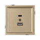 Розетка 2хUSB type A и C без рамки Arlight SCT-TENDO 054537