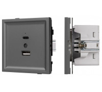Розетка 2хUSB type A и C без рамки Arlight SCT-TENDO 054538