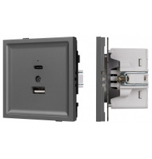 Розетка 2хUSB type A и C без рамки Arlight SCT-TENDO 054538