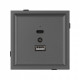 Розетка 2хUSB type A и C без рамки Arlight SCT-TENDO 054538