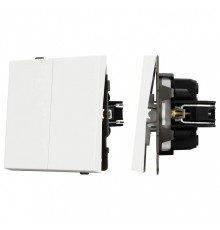 Выключатель проходной двухклавишный без рамки Arlight SWT 054556