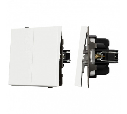 Выключатель проходной двухклавишный без рамки Arlight SWT 054556