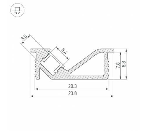 Профиль накладной Arlight SL 062326