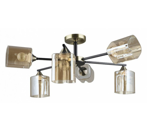 Люстра на штанге Arte Lamp Merci 6 ламп A4185PL-6BK