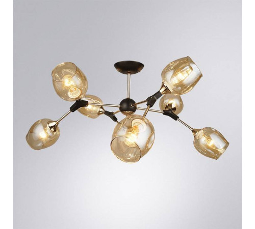 Люстра на штанге Arte Lamp Seppia 8 ламп A4211PL-8BK
