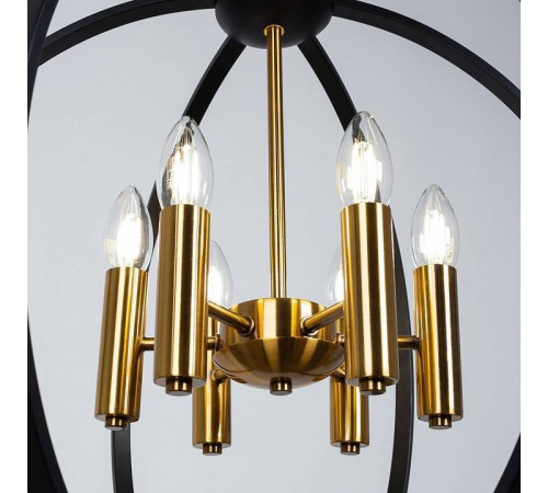 Подвесная люстра Arte Lamp Castula 6 ламп A7013SP-6BK