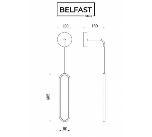 Бра Belfast Nevis 86226C-1W BL