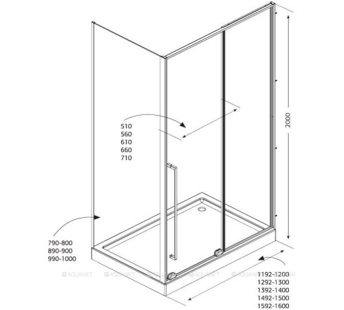 Боковая панель для душевой двери Allen Brau FANTASY 2.0 800 мм стекло прозрачное хром 3.11011.00