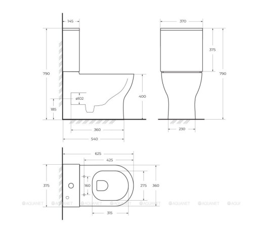 Чаша унитаза BelBagno ENERGIA с сиденьем soft close BB8134CPR/SC