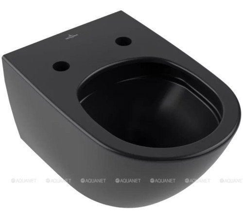 Унитаз подвесной Villeroy & Boch Antao 370x560 мм CeramicPlus цвет Pure Black 4674T0R7