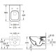 Унитаз подвесной Villeroy & Boch Venticello 375x560 мм CeramicPlus без сиденья 4611R0R1