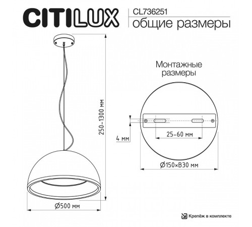 Подвесной светильник Citilux FLOOM CL736251