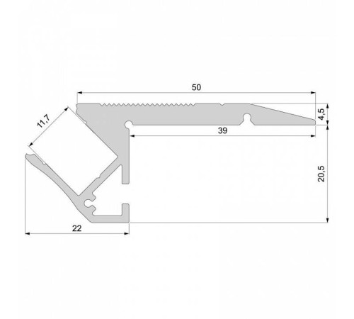 Профиль накладной Deko-Light AL-01-10 970500