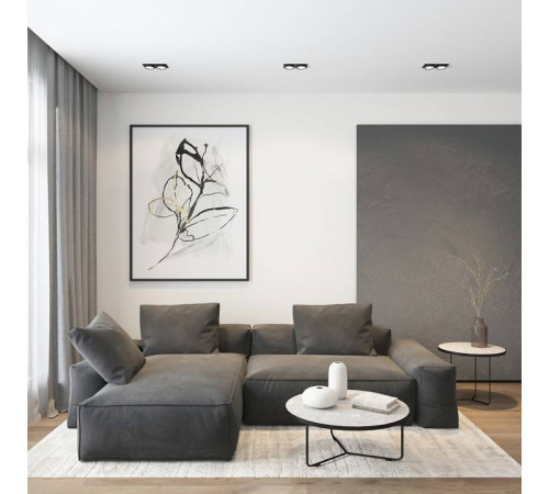 Встраиваемый светильник Denkirs FLAT DK2092-BK