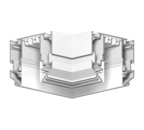 Соединитель угловой L-образный для треков встраиваемых Denkirs SMART ONE TR2026-WH