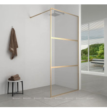 Душевая перегородка Aquanet SW-800GST 80х200 см стекло 6 мм с суппортом золотой сатин SW-800GST