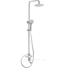 Душевая колонна Aquanet Arctic R верхний душ 220 мм с изливом хром/белый AF520-72-R-CW