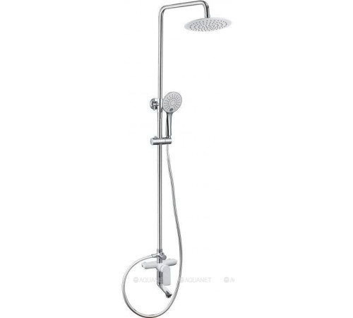 Душевая колонна Aquanet Arctic R верхний душ 220 мм с изливом хром/белый AF520-72-R-CW
