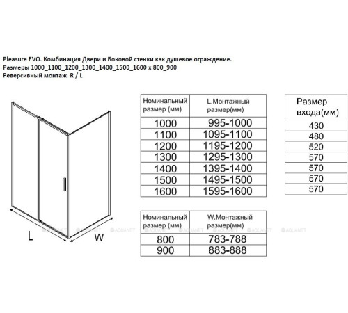 Душевое ограждение Aquanet Pleasure Evo 120x80 см черный анод AE65-120x80-BT