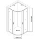 Душевое ограждение Aquanet SE-800Q полукруглое 80х80х185 см стекло прозрачное SE-800Q