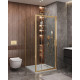 Душевой уголок Cezares Molveno AF-31 90 см брашированное золото прозрачное стекло MOLVENO-AF-31-90-C-BORO-IV