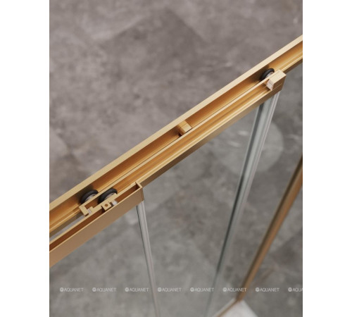 Душевой уголок Cezares Molveno AF-31 90 см брашированное золото прозрачное стекло MOLVENO-AF-31-90-C-BORO-IV