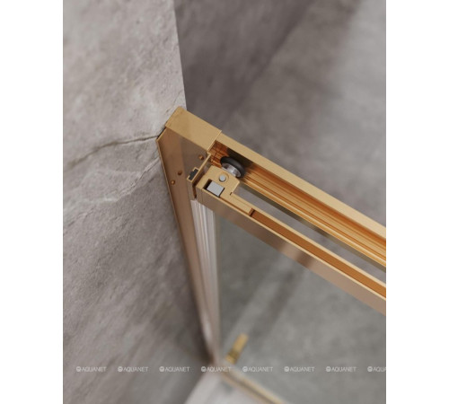 Душевой уголок Cezares Molveno AF-31 90 см брашированное золото прозрачное стекло MOLVENO-AF-31-90-C-BORO-IV