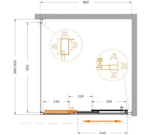 Душевой уголок Cezares Molveno AF-31 90 см оружейная сталь прозрачное стекло MOLVENO-AF-31-90-C-GM-IV